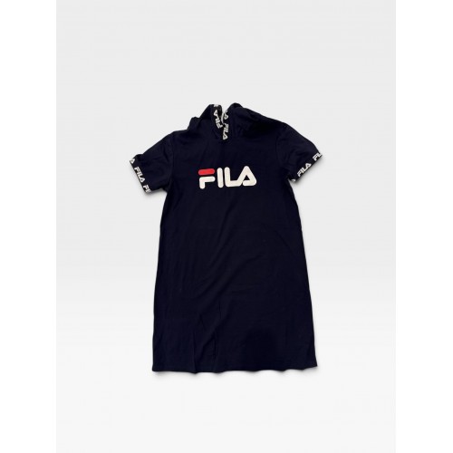 Fila Women Navy Hooded Mini Dress – Logo Sport Style